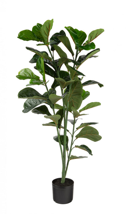 Ficus lyrata artificiel de 47 po pour l’intérieur et l’extérieur en pot noir