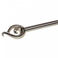 Ensemble de tringles à rideaux Orifice de 16 à 19 mm en métal - couleur nickel