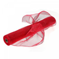 Ruban en maille rouge avec rayures rouges 21 po x 10 po - ensemble de 2