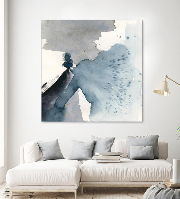 Œuvre d’art murale Giant Art « Winter Current Iv » 54 x 54