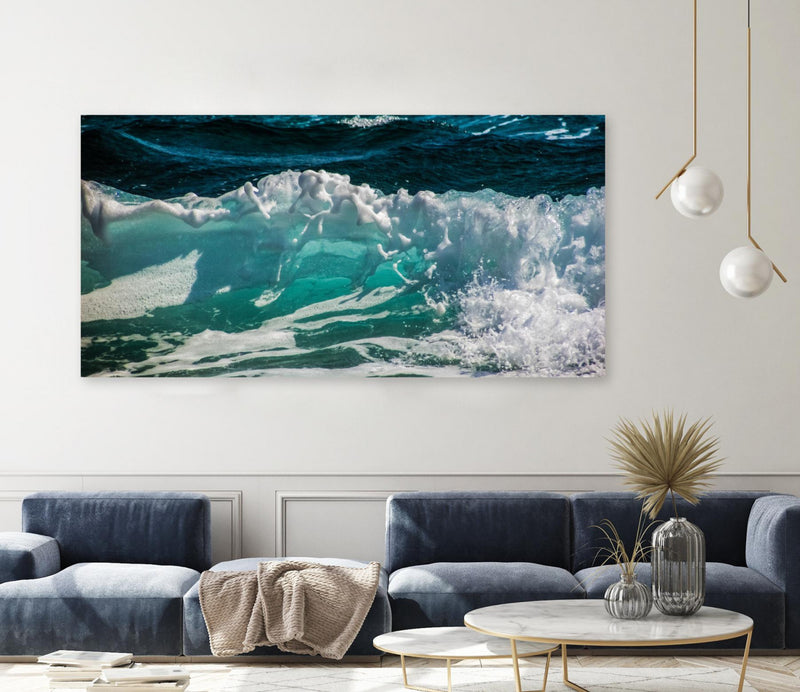 Œuvre d’art murale Giant Art « Broken Waves » 72 x 36