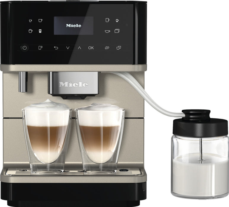 Machine à espresso Milk Perfection CM 6360 de Miele noir obsidienne avec fini acier métallique pur