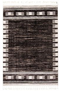 Carpette Vera Harmony noire - 5 pi 2 po x 7 pi 5 po