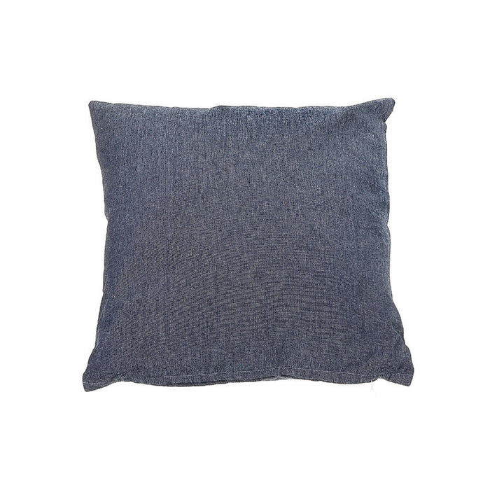 Coussin bleu marine en chambray avec fermeture à glissière - ensemble de 2 coussins