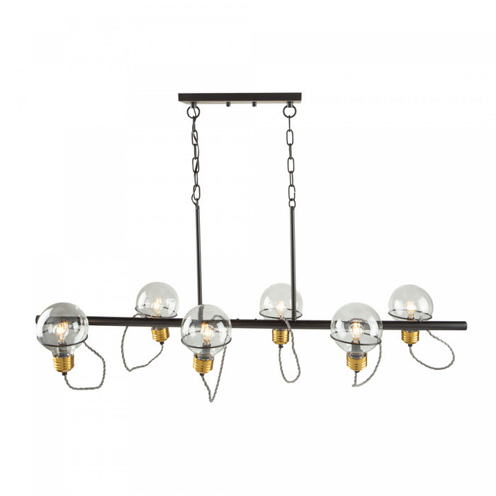 Luminaire suspendu Martina à 6 ampoules