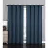 Panneau coupe-lumière Linea de 84 po bleu marine en jacquard - ensemble de 2