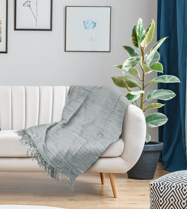 Jeté Sion argenté - 50x60