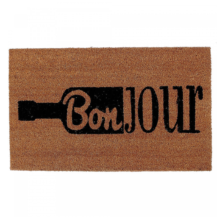 Paillasson en fibre de coco « Bonjour Vin »