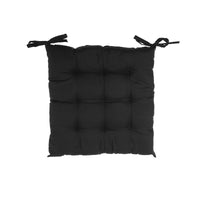Coussin de chaise capitonné 18 x 18 en polyester noir - ensemble de 2