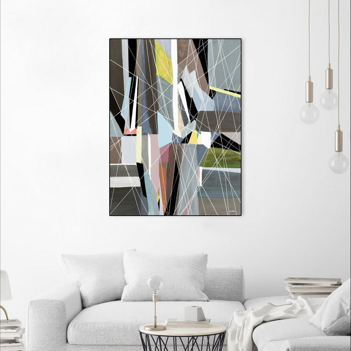 Œuvre d’art murale sur toile encadrée noire « Oceanrain » 18 x 24