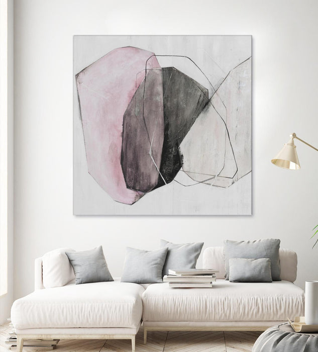 Œuvre d’art murale Giant Art « Tickled With Pink » 72 x 72