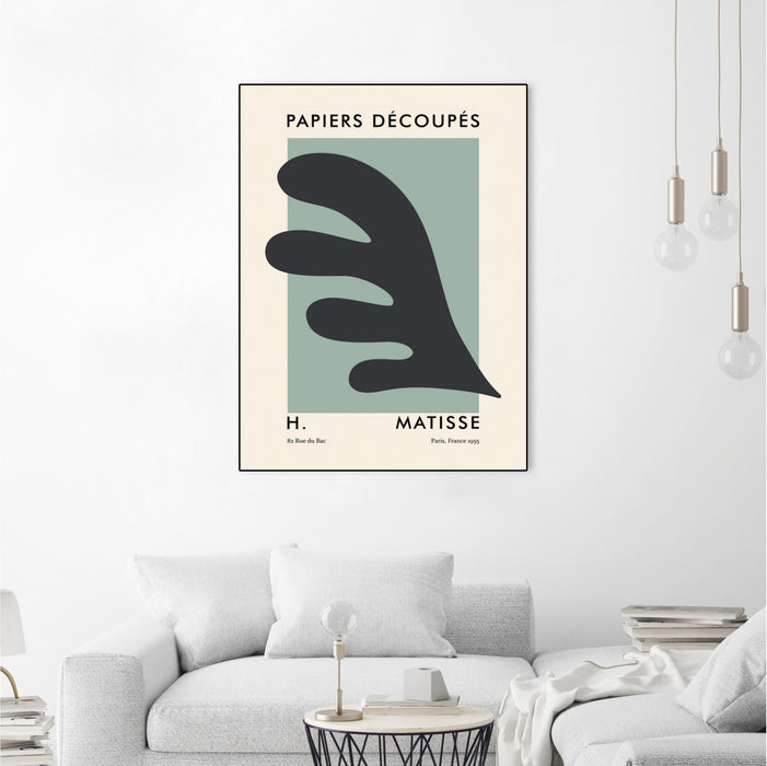 Œuvre d’art murale sur toile encadrée noire « Papiers Découpés Vi » 18 x 24