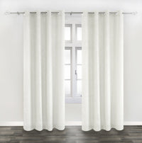 Rideau en lin à oeillets Circle 52 po x 96 po (ensemble de 2) - blanc