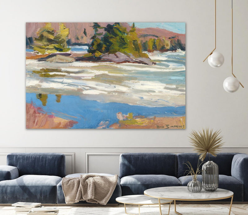 Œuvre d’art murale Giant Art « Little Running River » 72 x 48