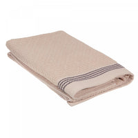 Serviette de bain brodée luxueuse 27 x 50 taupe - ensemble de 2 serviettes