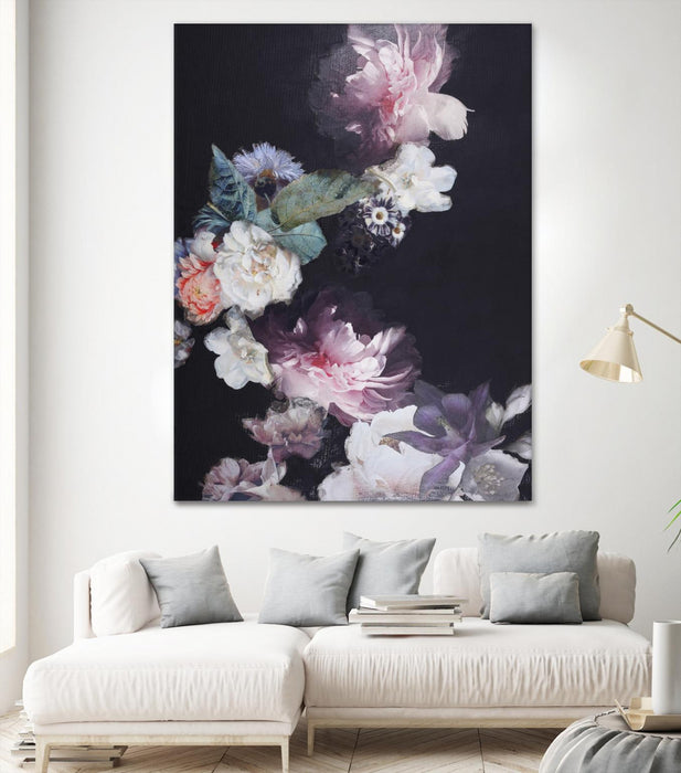 Œuvre d’art murale Giant Art « Purple Blossom 1 » 72 x 54