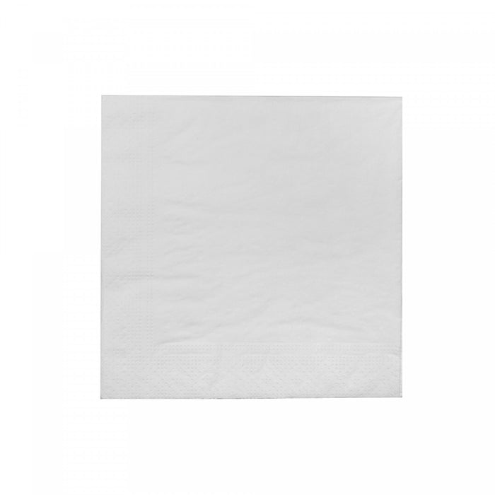 Paquet de 20 grandes serviettes de table blanches à 3 épaisseurs - ensemble de 6 paquets