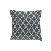 Coussin côtelé gris à motif de diamants - ensemble de 2