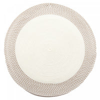 Napperon rond en vinyle avec bordure blanche - ensemble de 12