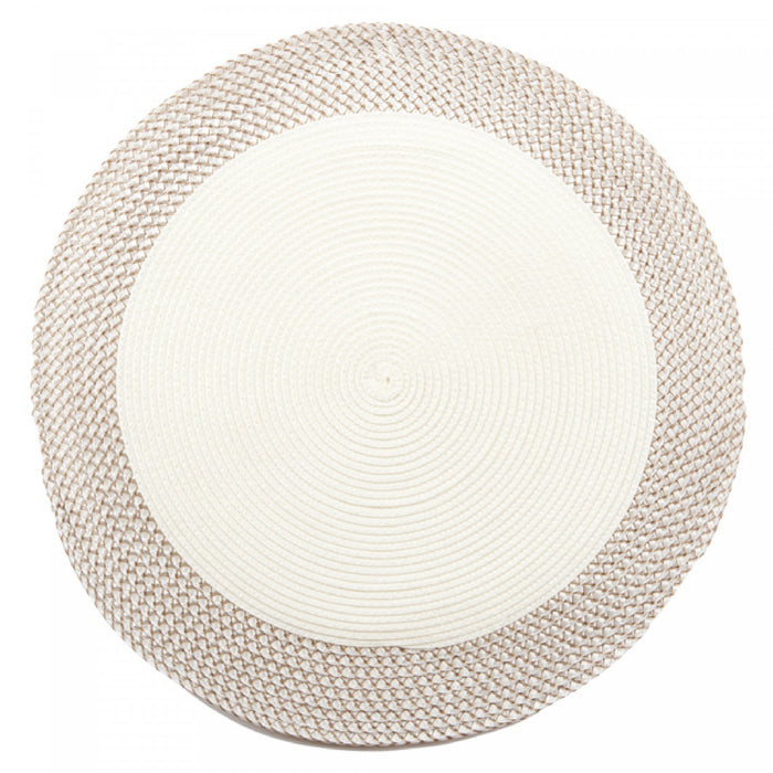 Napperon rond en vinyle avec bordure blanche - ensemble de 12
