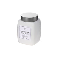Bougie parfumée carrée de luxe de 13,2 oz à arôme de daim blanc avec couvercle - ensemble de 2