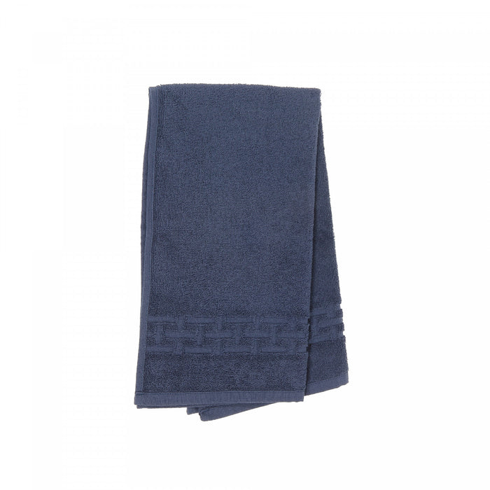 Essuie-main natté bleu marine 16 x 27 - ensemble de 6 serviettes