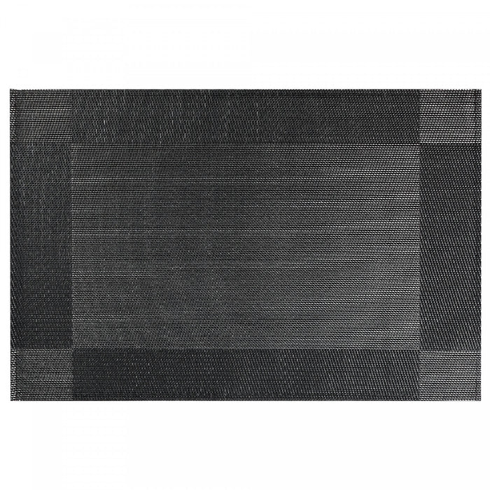 Napperon anthracite en vinyle de style classique - ensemble de 12