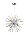 Lustre Sunburst chromé à 8 ampoules