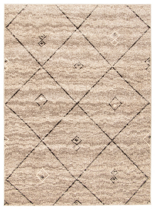 Tapis Grande, gris / brun, 3 pi 11 po X 5 pi 7 po