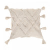 Coussin en coton en fil flammé ivoire à motif entrecroisé - ensemble de 2 coussins