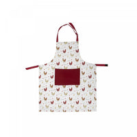 Tablier 28 po x 34 po en coton orné de poules à la ferme - ensemble de 2