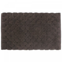 Tapis de salle de bain 20 x 32 de couleur chocolat tissé à la main avec pompon