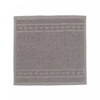 Débarbouillette nattée gris clair 12 x 12 - ensemble de 6 serviettes