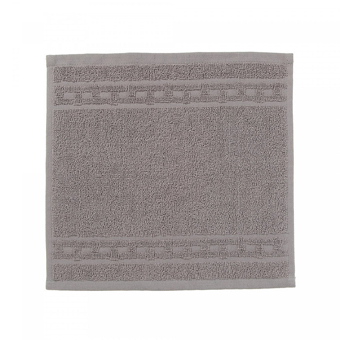 Débarbouillette nattée gris clair 12 x 12 - ensemble de 6 serviettes