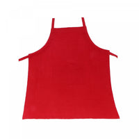 Tablier en polyester-coton rouge avec poche
