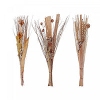Bouquets floraux séchés divers de 120 cm - ensemble de 3 fleurs artificielles