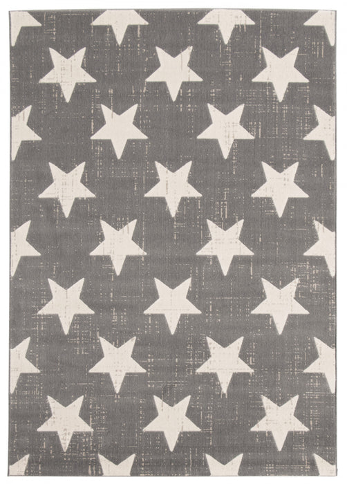 Carpette Ira grise 5 pi 3 po x 7 pi 7 po