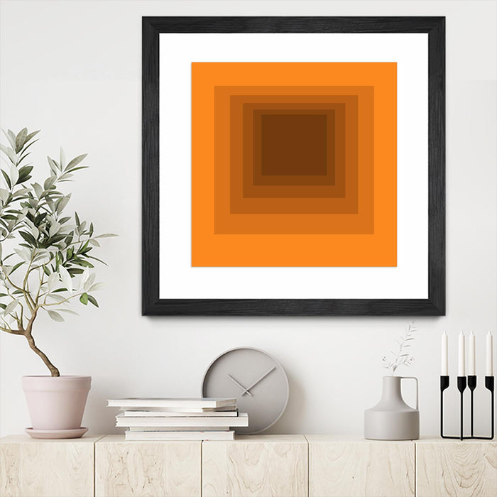 Œuvre d’art murale encadrée noire et mate « After Josef F » 36 x 36