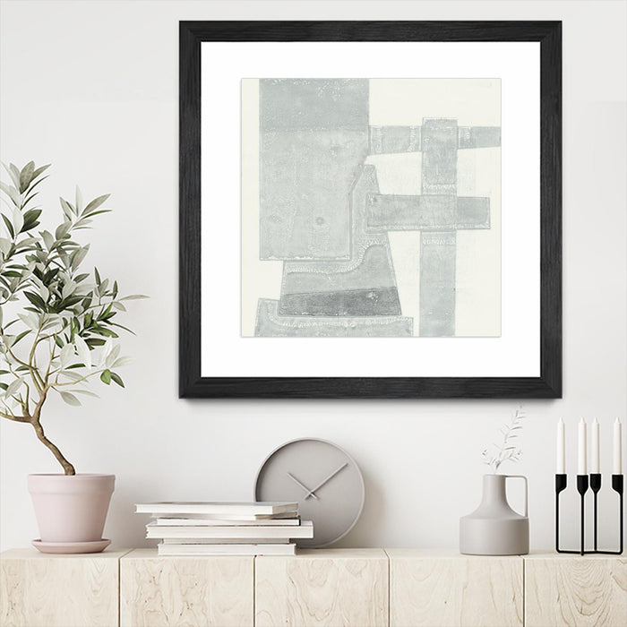 Œuvre d’art murale encadrée noire et mate « Orien » 30 x 30