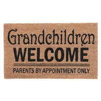 Paillasson en fibre de coco « Grandchildren Welcome Parents by Appt »