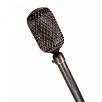 Ensemble de tringles à rideaux Annette de 16 à 19 mm en métal - cuivre noir