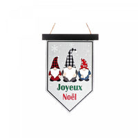 Décoration murale drapeau « Joyeux Noël » en panneaux de fibres à densité moyenne
