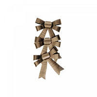 3 boucles brillantes dorées - ensemble de 6 articles d’emballage-cadeau