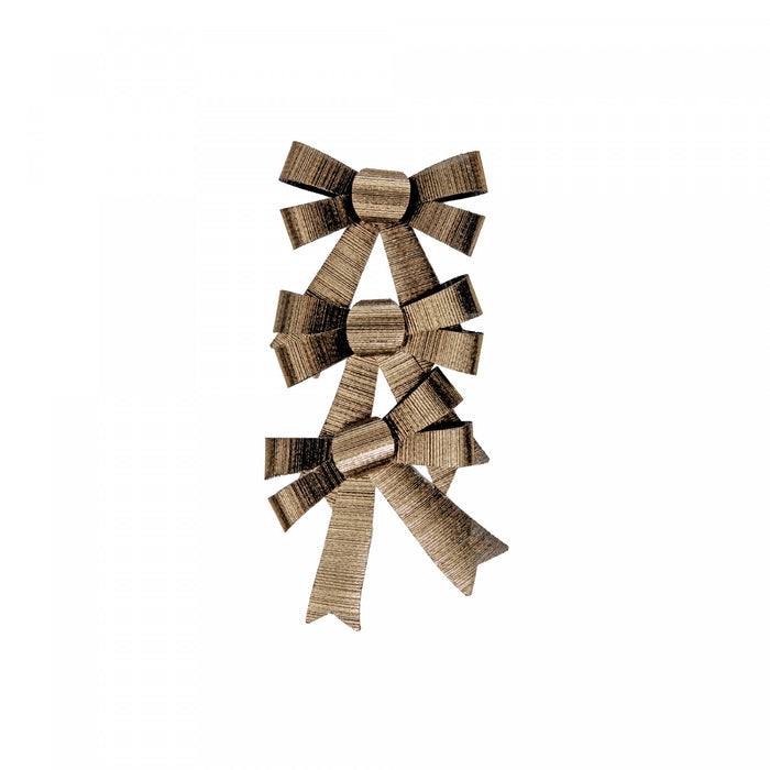 3 boucles brillantes dorées - ensemble de 6 articles d’emballage-cadeau