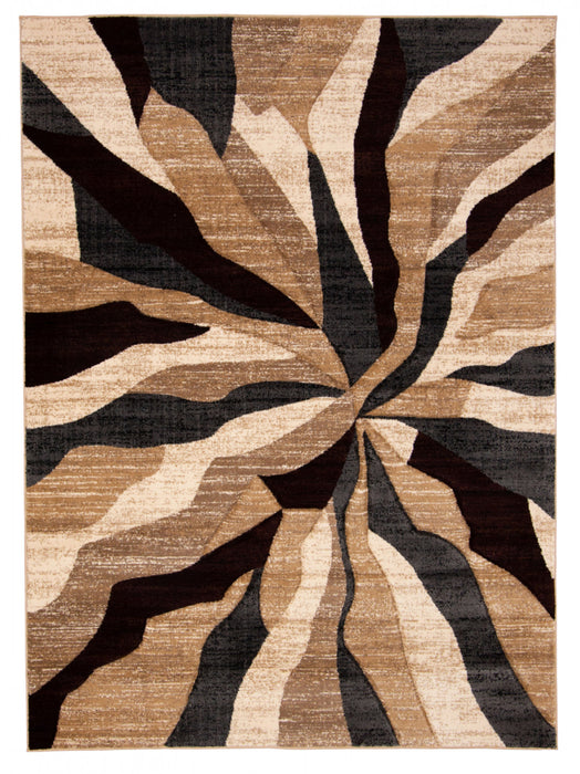 Carpette Mayoree brun, beige et noir - 3 pi 11 po x 5 pi 7 po