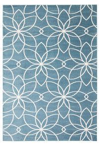 Carpette Terali turquoise lavable à la machine - 3 pi 0 po x 5 pi 0 po