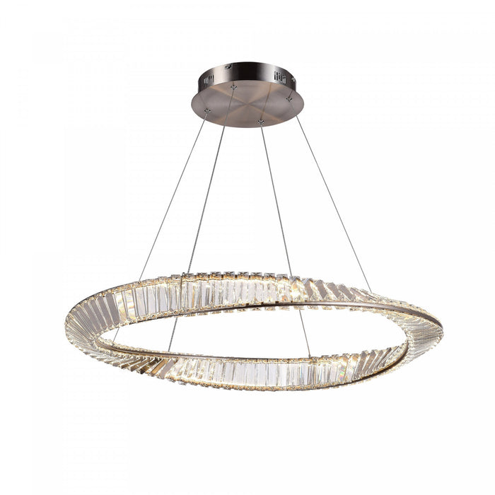 Luminaire suspendu Stella nickel satiné à DEL de 50 W