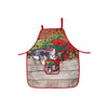 Tablier avec poche orné d’un chat paresseux - ensemble de 2 pièces de linge pour la cuisine
