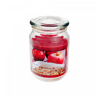 Pot parfumé de 18 oz à arôme de croustade aux pommes avec couvercle en verre - ensemble de 2 bougies