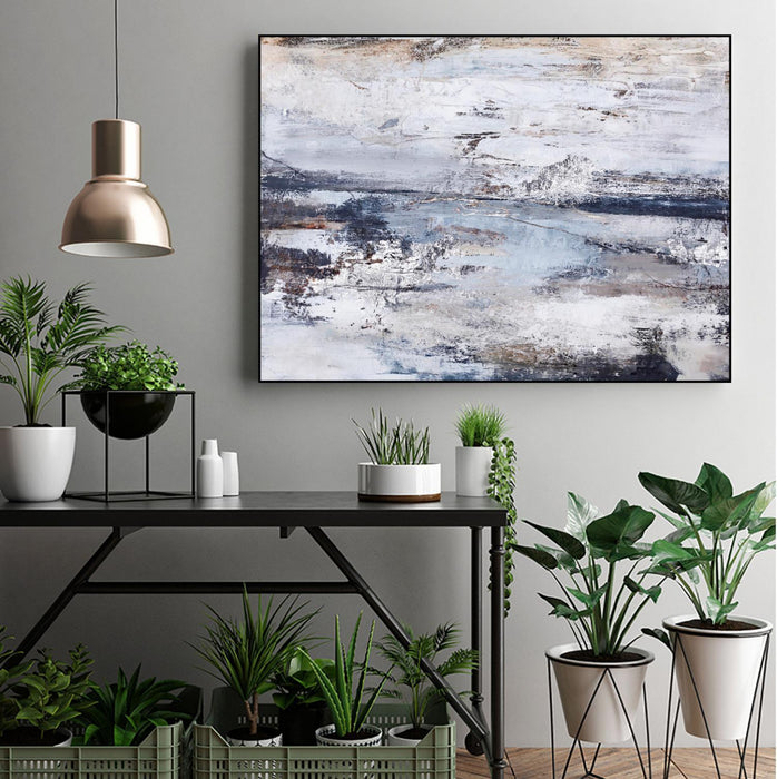 Œuvre d’art murale sur toile encadrée noire « Outline » 40 x 30